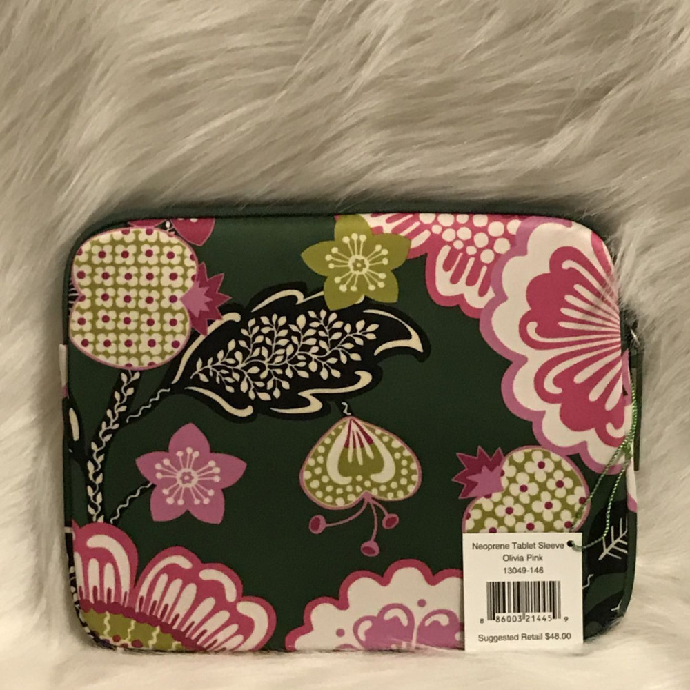 Vera Bradley Neoprene Tablet Sleeve in Olivia Pink - Picture 2 of 3